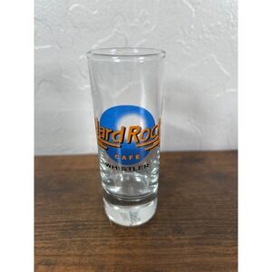 Hard Rock Cafe Whistler Shot Glass Tall Shooter Souvenir Barware Canada Clear